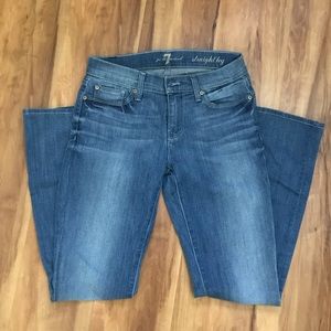7 For Mankind Straight Leg Faded Medium Blue Wash